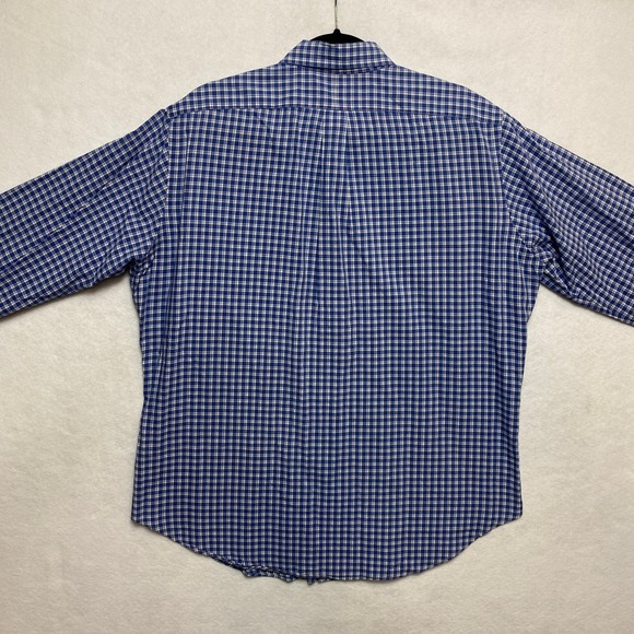 Ralph Lauren Shirt Mens Large Blue White Long Sleeve Classic Fit Button Down - Picture 8 of 8